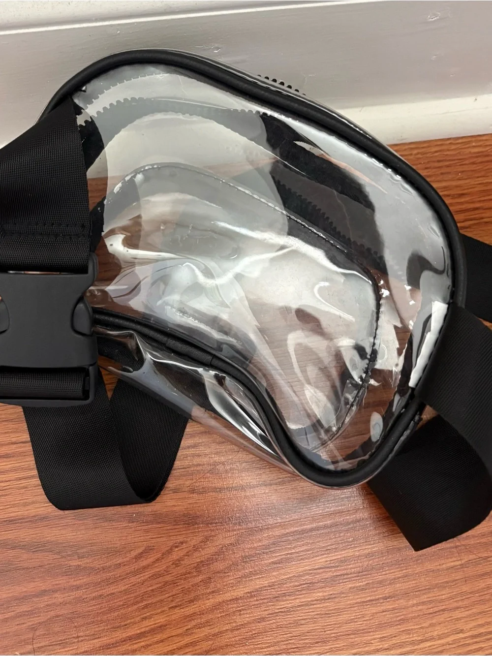 Madden Girl Clear Fanny Pack with Silver hardware
